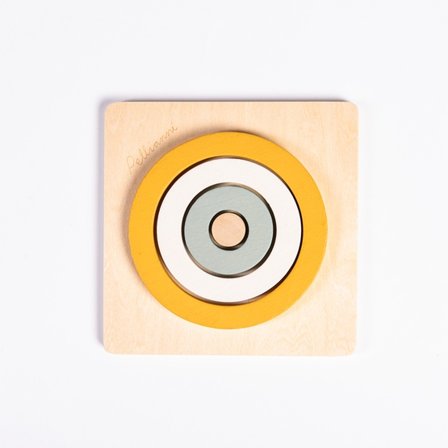 Pellianni - Pussel - Round Puzzle Mustard - Litenleker