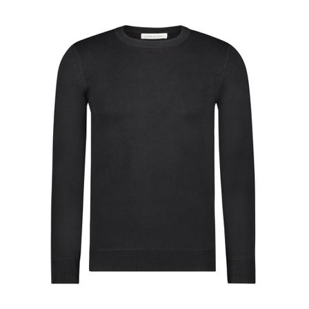 PureWhite, Sweater Basic Black Knit Zwart, Heren, Maat:S