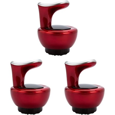 3 st Gear Muscle Machine Massage Device Bärbar och Sugande Detoxifierande Kopping Laddningsinstrument Röd Gua Massager Handhållen Sha Verktyg Kropp 