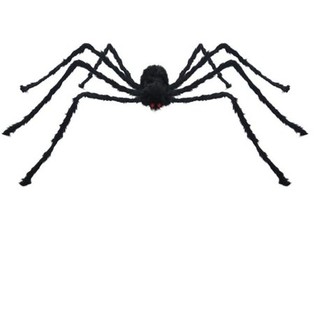 150 cm Halloween Fest Dekorasjon Gigant Svart Plysj Edderkopp Haunted Innendørs Utendørs Fest Dekor Rekvisitter Leketøy