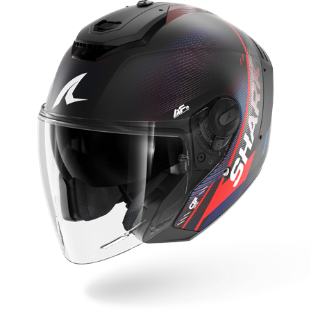 Casque Jet Shark Jet Carbon Speed-Tech Bleu/Rouge XL