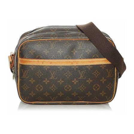 Louis Vuitton Vintage, Pre-owned Reporter PM Monogram Crossbody bag Bruin, Dames, Maat:ONE Size,Canvas