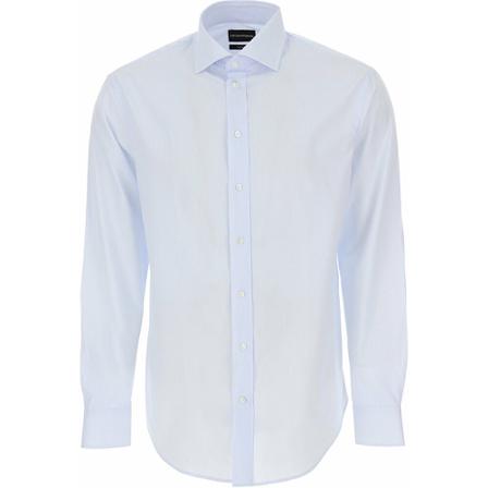Emporio Armani, Shirts Blauw, Heren, Maat:L