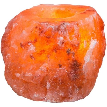 Naturlig Himalaya Salt Lampe Tealight Lysestake, Lysestake for Aromaterapi Lys (Lys)