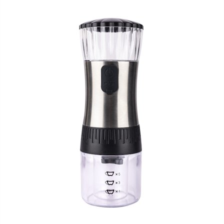 Keramisk kvern i rustfritt stål og akryl, elektrisk kaffekvern, bærbar kaffebønnemaler, spesialisert for espressokaffe, filterkaffe