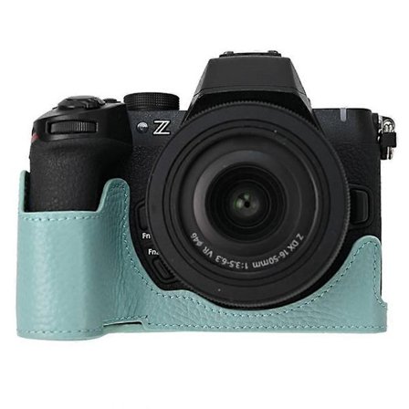 Ekte Lær Kameraveske for Nikon Z 50 II - Blå