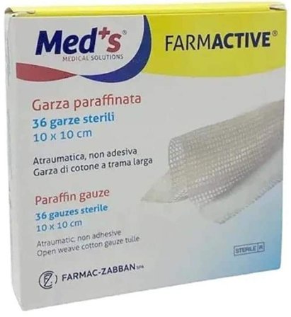 Garza Meds Farmactive Paraffinata Sterile 10x10 cm Scatola 36