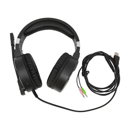 F16 Gaming Headset med brusreducerande mikrofon 7.1 Spatial Surround Sound RGB-belysning Gaming-hörlurar för PC