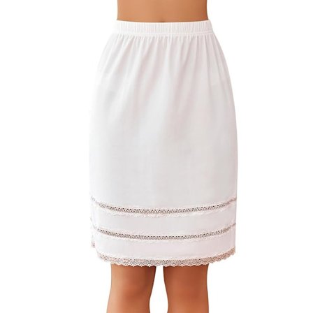 Halv Slip for Kvinner Underskjørt Kjole Forlenger Blonder