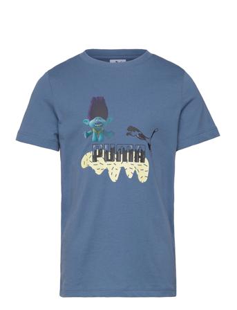 Puma X Trolls Tee Tops T-Kortærmet Skjorte Blue PUMA