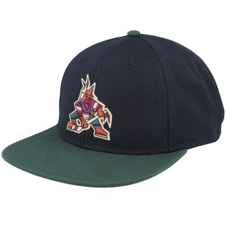 American Needle - NHL Black snapback Czapka Z Daszkiem - Arizona Coyotes NHL Archive 400 Black/Dark Green Snapback @ Hatstore