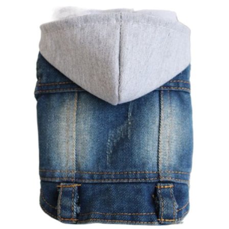Cowboy Dog Hoodie Denim Pet Vest Dog Denim Jacka