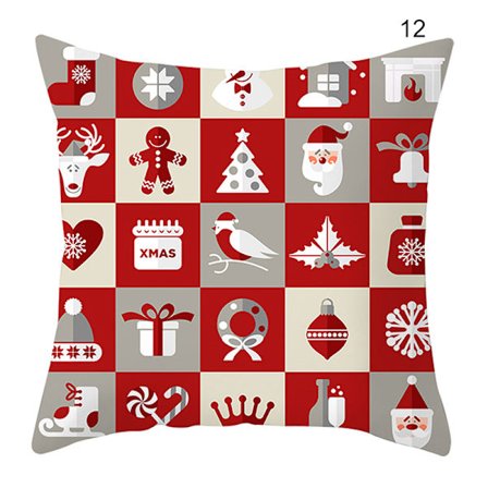 Mjukt cover Julelement Enkelsidomönster Retro Dekoration Örngott För Farmhouse Vardagsrum Bäddsoffa