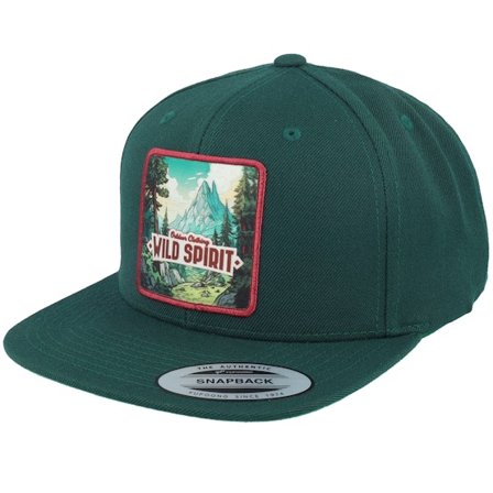 Wild Spirit - Green snapback Czapka Z Daszkiem - Mountain Forest Logo Box Classic Spruce Snapback @ Hatstore