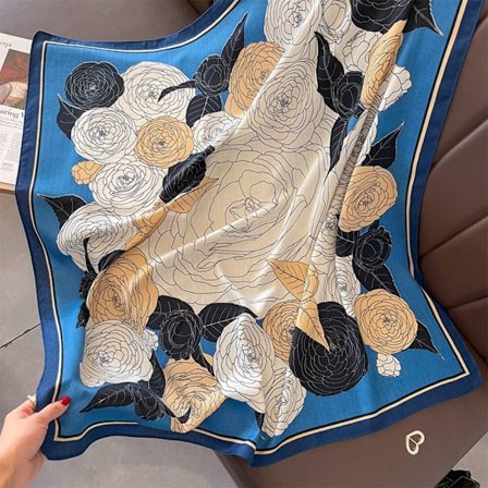 90x90 cm Silkeskjerf Strandsjal 7 7