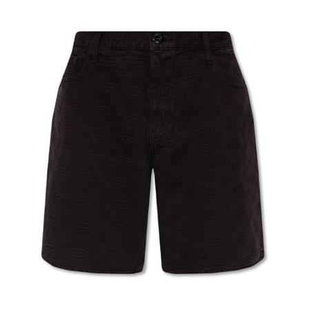 Emporio Armani Denim Korte Broek with logo , Zwart , Heren , Maat: L