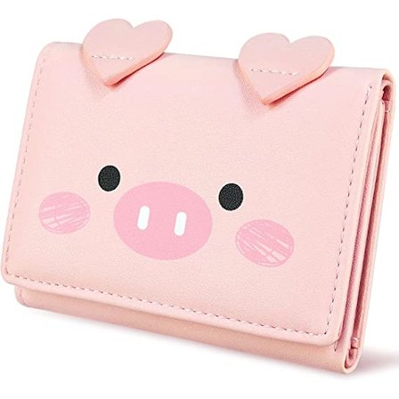 Søde tegnebøger til kvinder, læder RFID-blokering lille trefoldet væg