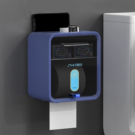 Toiletpapirholder Opbevaringsstativ BLÅ DOBBELT LAG DOBBELT LAG