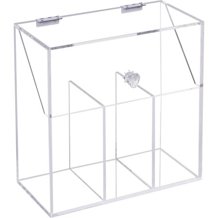 Täckta sminkborsthållare med dammtätt lock, stor kapacitet akryl genomskinlig kosmetisk borste förvaringsorganisatör