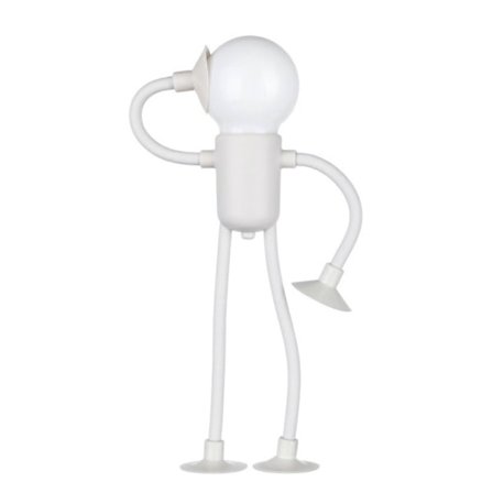 Sød Lampe i Form af Lysperle-Mand til Børn - 2024 Udskiftelig Form Lysperle-Mand, Mini Bordlampe med Sugekop - WELLNGS Risv