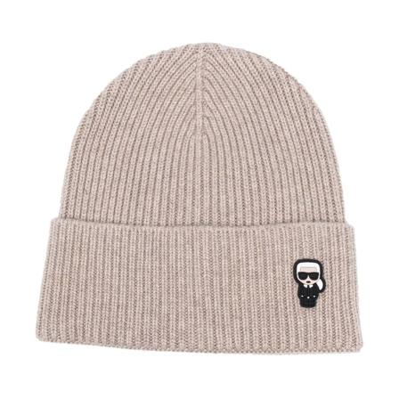 Karl Lagerfeld, Beanies Beige, Dames, Maat:ONE Size