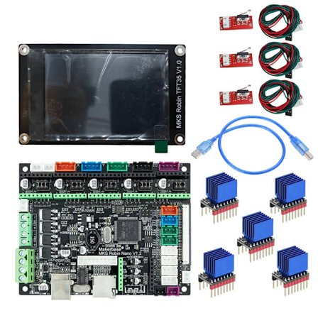 Makerbase MKS Robin til Nano V1.2 32Bit Kontrolkort 3D Printer Del TFT35 Skærm FFC+USB Printkabel Controller WIFI