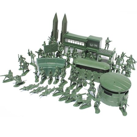 56 stk. Army Base Lekesett Leke 4cm-5cm Soldat Army Men Actionfigurer Barn Leke