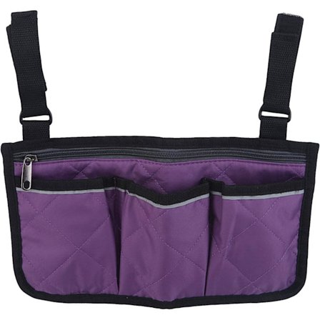 Rullstolsväska, Säker förvaringsväska för rullstol, Rullstolsväska med reflexremsa, kompatibel med rullstolar, barnvagnar, elscootrar, rollatorer (P