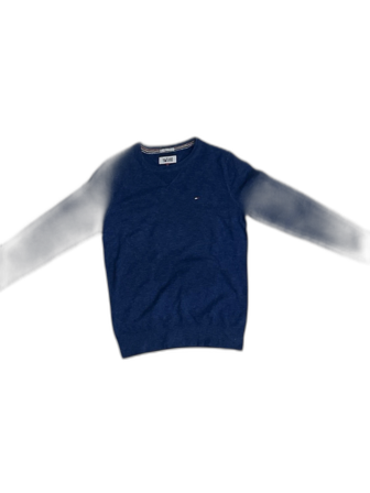 Blå stickad tröja Tommy Hilfiger
