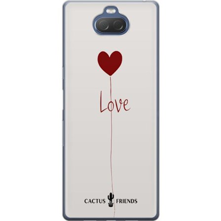 Kompatibelt Mobildeksel til Sony Sony Xperia 10 Plus Cactus and Friends - Love Balloon Minimal