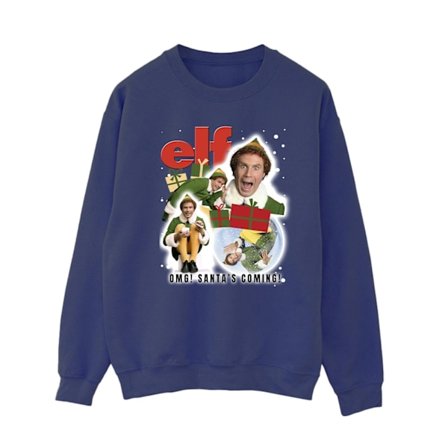 Elf Dam/Kvinnor Buddy Collage Sweatshirt 4XL Marinblå