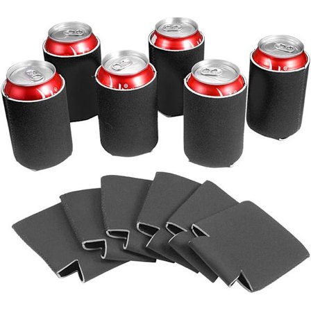 10 x 6 cm, musta, 12 kpl neopreenistä valmistettua tölkinjäähdytintä, jotka sopivat täydellisesti tee-se-itse-töihin