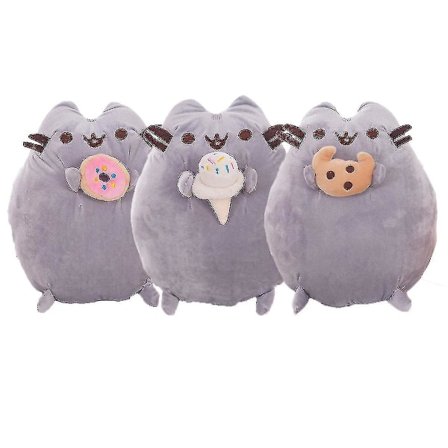 24 cm Pusheen Cat Plysj leketøy Snackbar Cookie Cat Stuffed Animal Doll, 9,5"