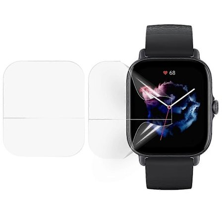 2 stk. skærmbeskytter kompatibel med Huami Amazfit GTS 4 Mini, blød TPU ridsefast ultra klar skærmfilm