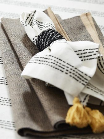 Svanefors Zoe Serviettringer Svart 2pk