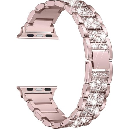 IC-band kompatibelt med Apple Watch Band 38 mm 40 mm 41 mm 42 mm 44 mm 45 mm iWatch-serien, metallarmband justerbart armband