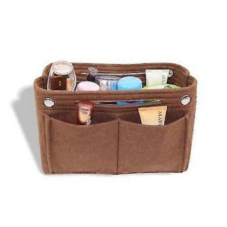 Ny Rejse Dobbelt Lynlås Makeup Toilet Taske Indsats Organizer Håndtaske Dame Pung Makeup Taske Organizer Kosmetisk Ipad Opbevaring Scrollsqy