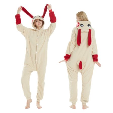 Pet Elf tecknad jumpsuit pyjamas Plus Rabbit