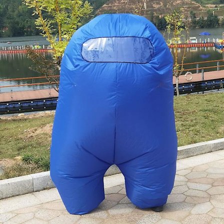 Halloween Oppustelig Among Us Kostume Til Børn Voksne Blæs Op Dragt Sjov Cosplay Astronaut Disfraz Gonflable Sus Besætningsmedlem Gave En Blå