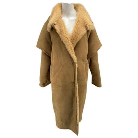 Celine Vintage Pre-owned Manteau en suede , Beige , Dames , Maat: M Vintage Jassen
