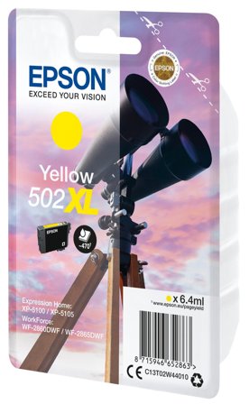Epson 502XL - høykapasitets - gul - original - blekkpatron