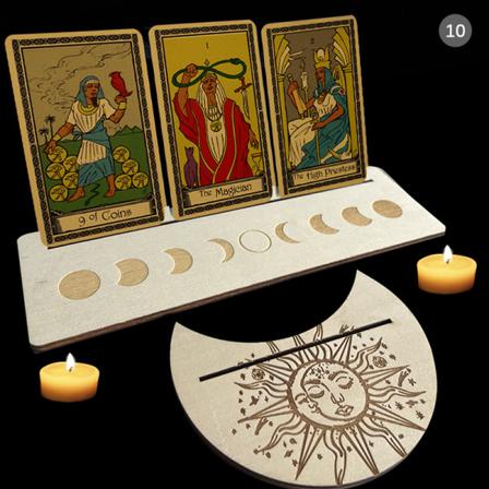 2/4st Trä Tarotkortställ För Witch Divination Tools Displ