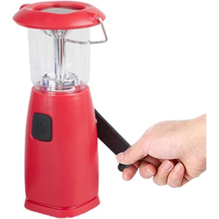 Hand Crank Dynamos Solcellslykta, 6 LED Campinglampor, Hand Crank Dynamos Nödlampor, Soldriven
