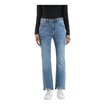 Bianco Cropped Flair , Blauw , Dames , Maat: M Straight Jeans