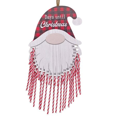 Candys Cane Advents prydnad för jul Xmas räknar ner Hängande kalender för hem butik