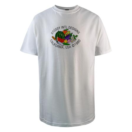 Stüssy, Garden T-shirt Biały, Mężczyzna, Rozmiar: M