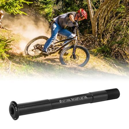 Genomgående axel i aluminiumlegering, hjulaxelnav, cykelersättningsdelar för mountainbike, landsvägscykel Φ12x130LxM12(P1.5)x16L