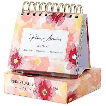 Motiverende Inspirerende Daglig Kalender med Inspirerende Sitater Livlig Farge Engelske Bokstaver 365 Dagers Kalender Skrivebordsdekor