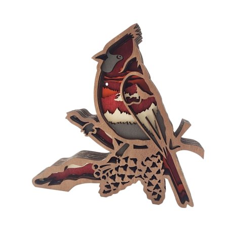 Handgjorda ihåliga dekorativa ornament i trä