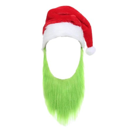 Strikket julemandshat til voksne med skægmaske, plysmonstrehandsker, traditionelle røde julemandsartikler til nytårsgaver